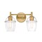 Designers Fountain Summer Jazz 16 in. 2-Light Brushed Gold Vanity Light with Clear Glass Shades for Bathrooms D310M-2B-BG - alternate 1